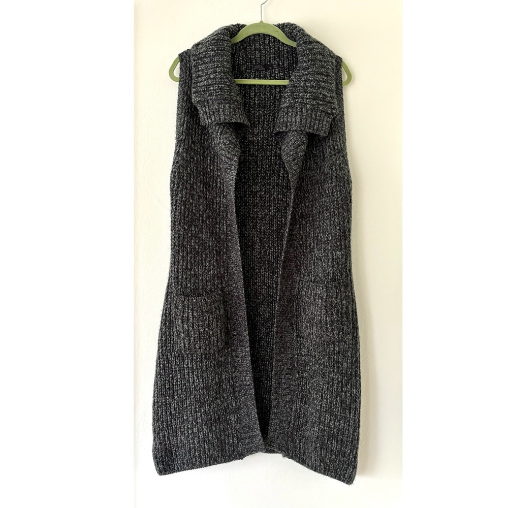 Prana Thalia wool blend black dark gray grey duster sweater - Picture 6 of 16